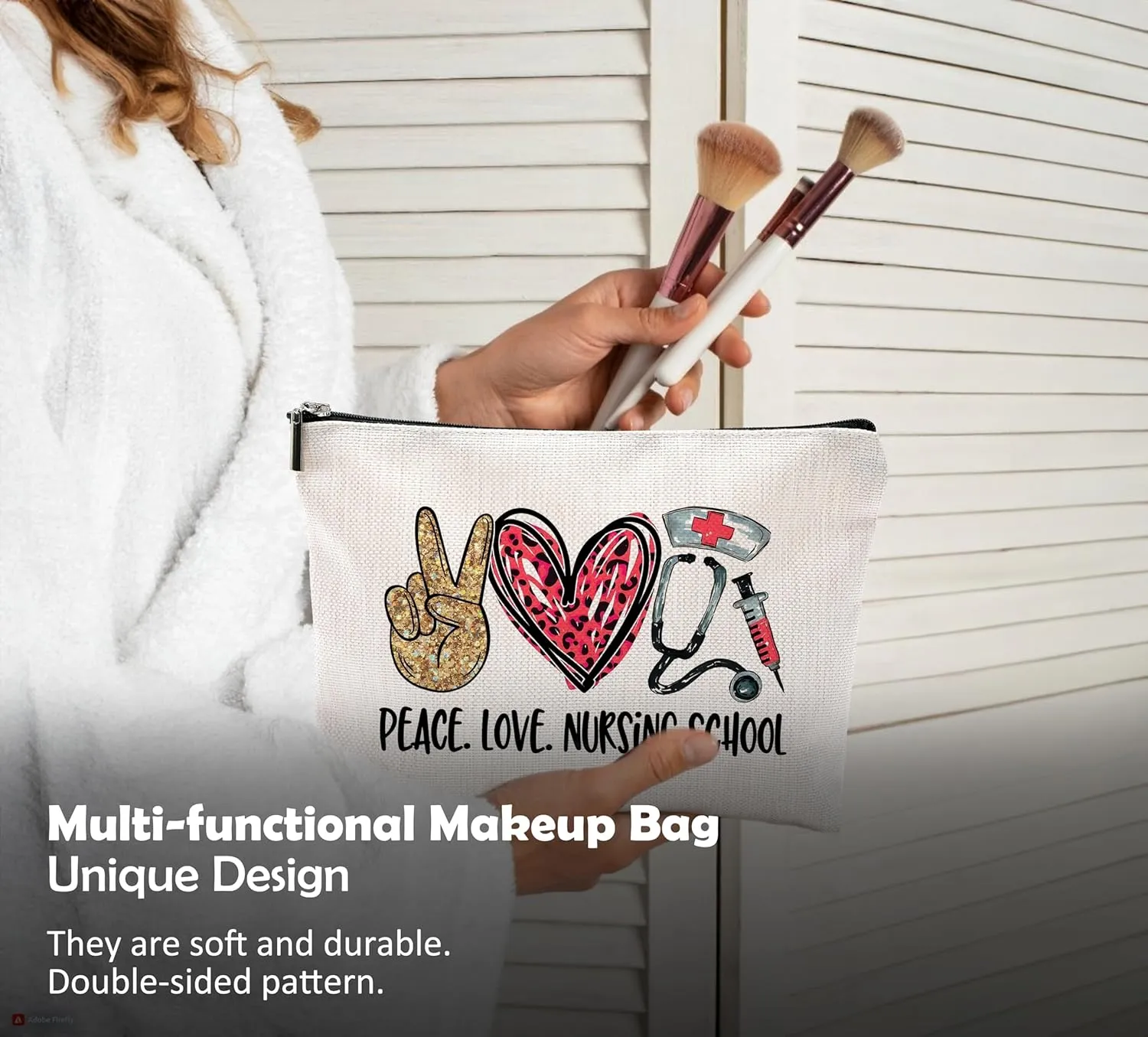 Nurse Gifts for Women: Nurses' Makeup Bags With Zipper