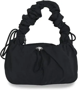 Nylon Crescent Bag Hobo Handbags Ruched Shoulder Bag Adjustable Strap Lightweight Casual Sling Bag Travel Tote Bags for Women