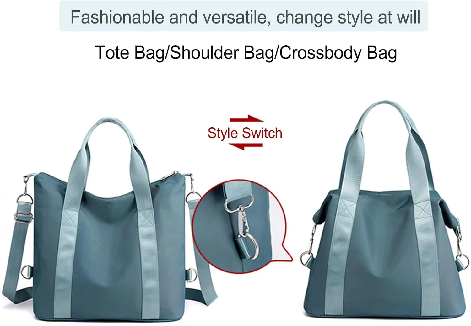 Nylon Crossbody Bags for Women Shoulder Tote Bag Waterproof Messenger Bag Satchel Women's Handbags Purses