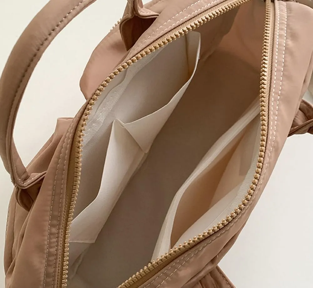 Nylon Tote Bag for Women Multi-pocket Crossbody Purse Slouchy Handbag Large Capacity Shoulder Bag Work Tote Gym Bag 2025