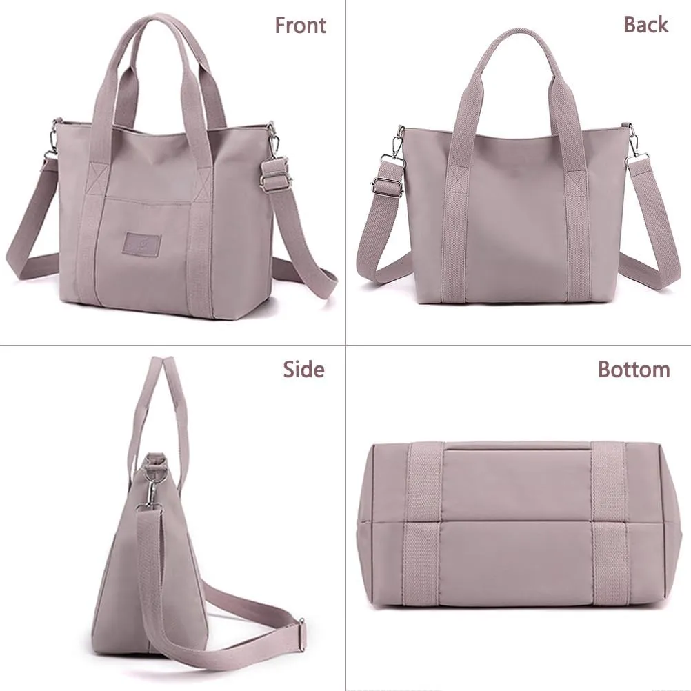 Nylon Tote Bag for Women Waterproof Cross Body Handbags Purses with Zipper Pocket Shoulder Bag Ladies Casual Satchel