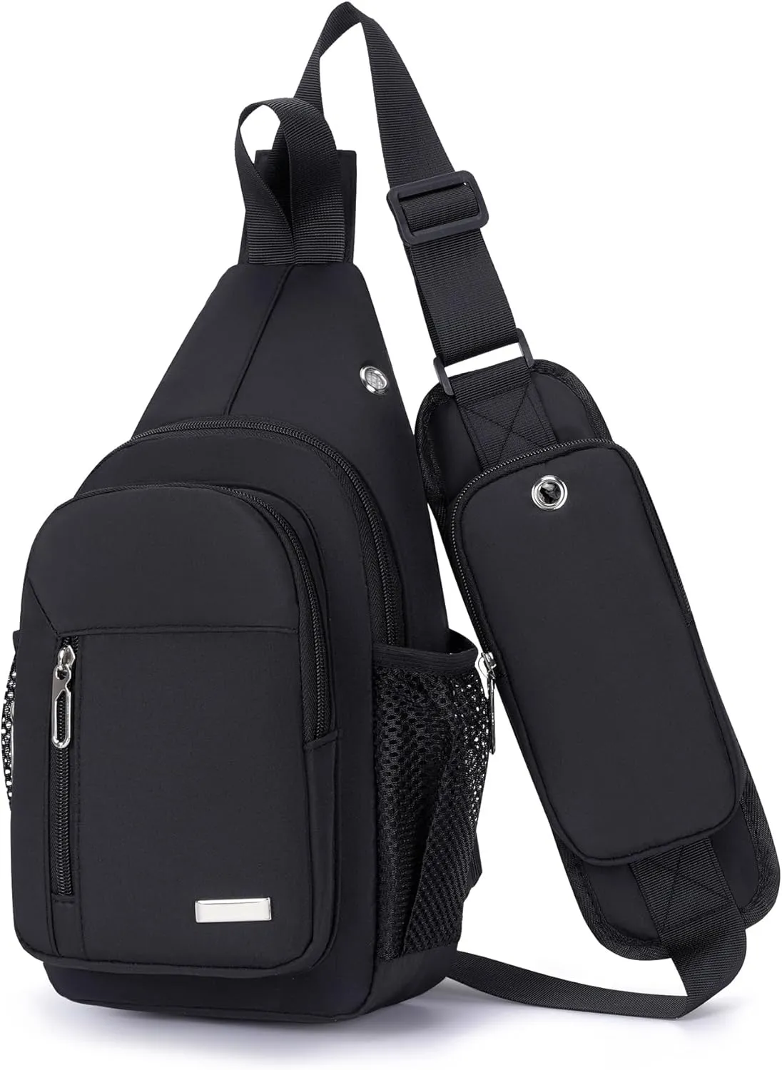 O-TBOST Waterproof Sling Bag Crossbody Backpack Unisex Chest Bags for Women Men Hiking Daypack Casual Lightweight Fanny Pack (black)
