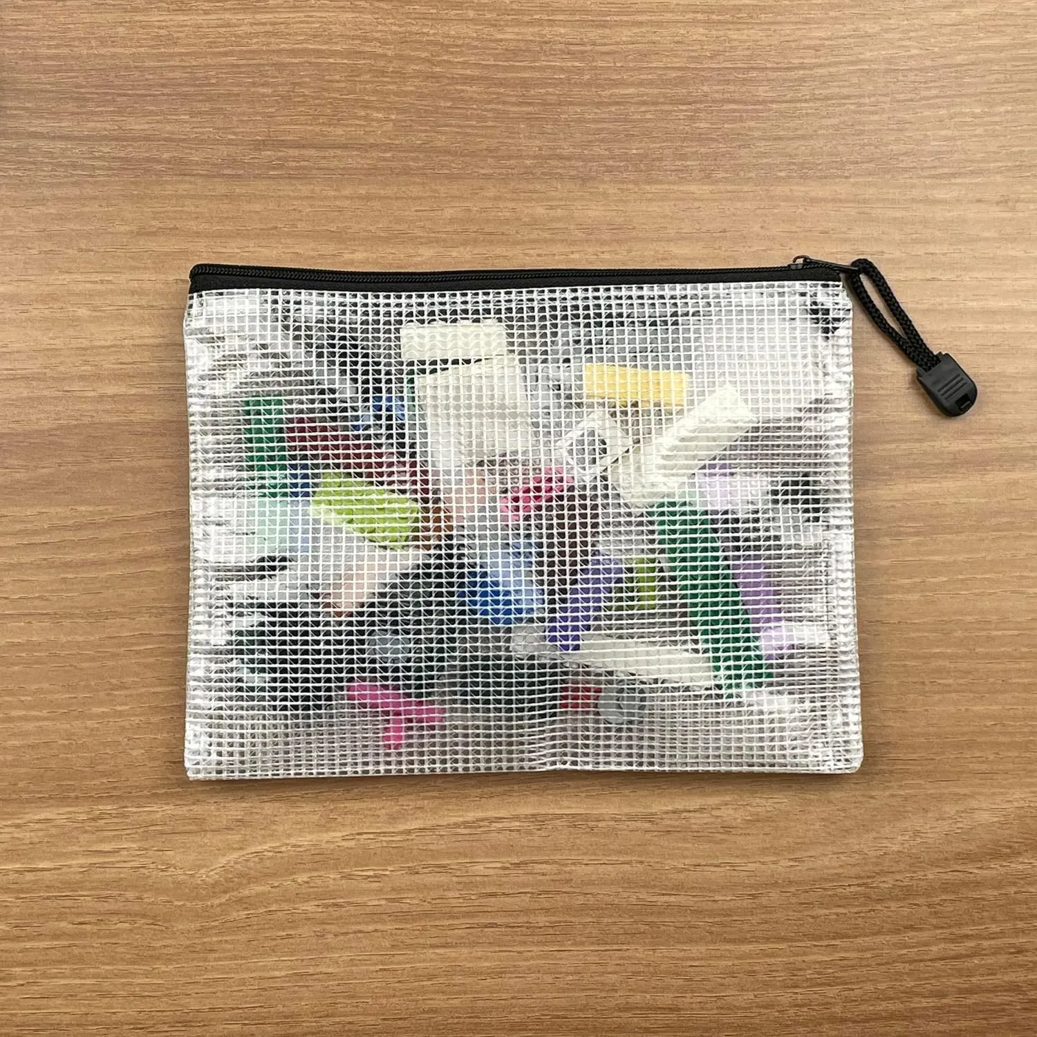 Oaimyy-16Pcs, Mesh Zipper Pouch Document Folders Bag & Plastic Zip File Folders for School Office Supplies, Travel,Puzzles Games Organizing Storage (9 * 12, inches)