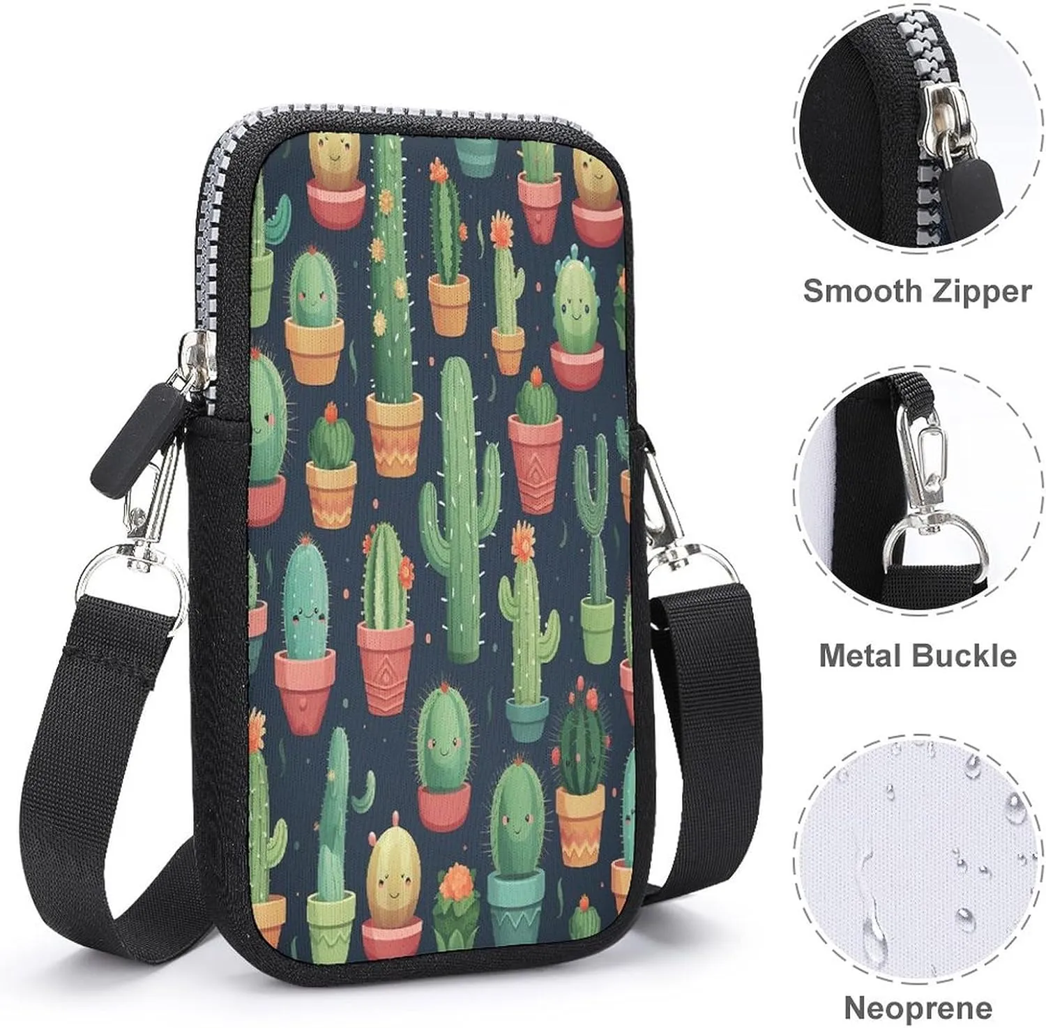 Ocean Wave Small Crossbody Bag for Women,Lightweight Mini Shoulder Bag Wallet Cell Phone Purse For Running,Travel,Commuting