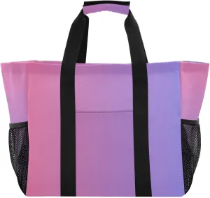 ODAWA Blue Red Gradient Durable Swimming Handbag for Summer and Travel