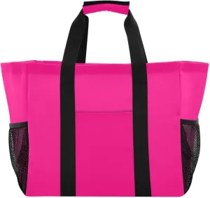 ODAWA Large Rose Grocery Tote for Grocery Shopping and Travel, Lightweight Water-resistant Summer Tote Bag