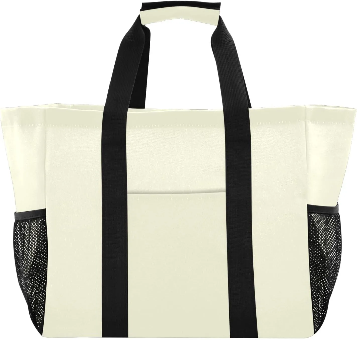 ODAWA Women Light Yellow Beach Tote Bag, Gym and Travel Tote with Handle with Open Handles