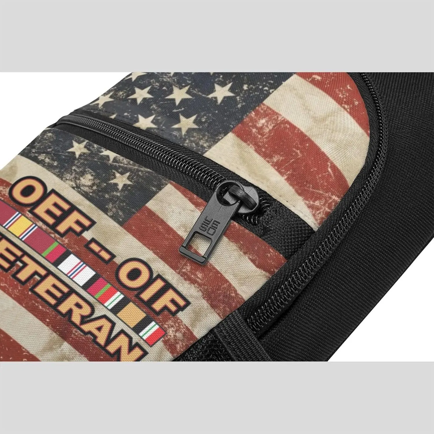 Operations Enduring Freedom (OEF) and Iraqi Freedom (OIF) Veteran Sling Bag Crossbody Backpack Shoulder Casual Daypack Bags for Men