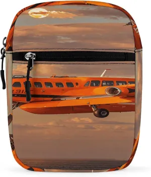 Orange Daylight Aircraft Small Satchel Mini Crossbody Sling Bag Shoulder Bag for Men Women Workout Travelling