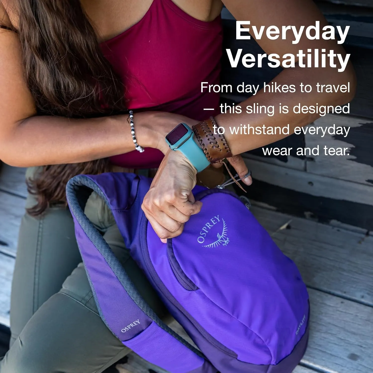Osprey Daylite Shoulder Sling Bag, Magma Brown/Tungsten