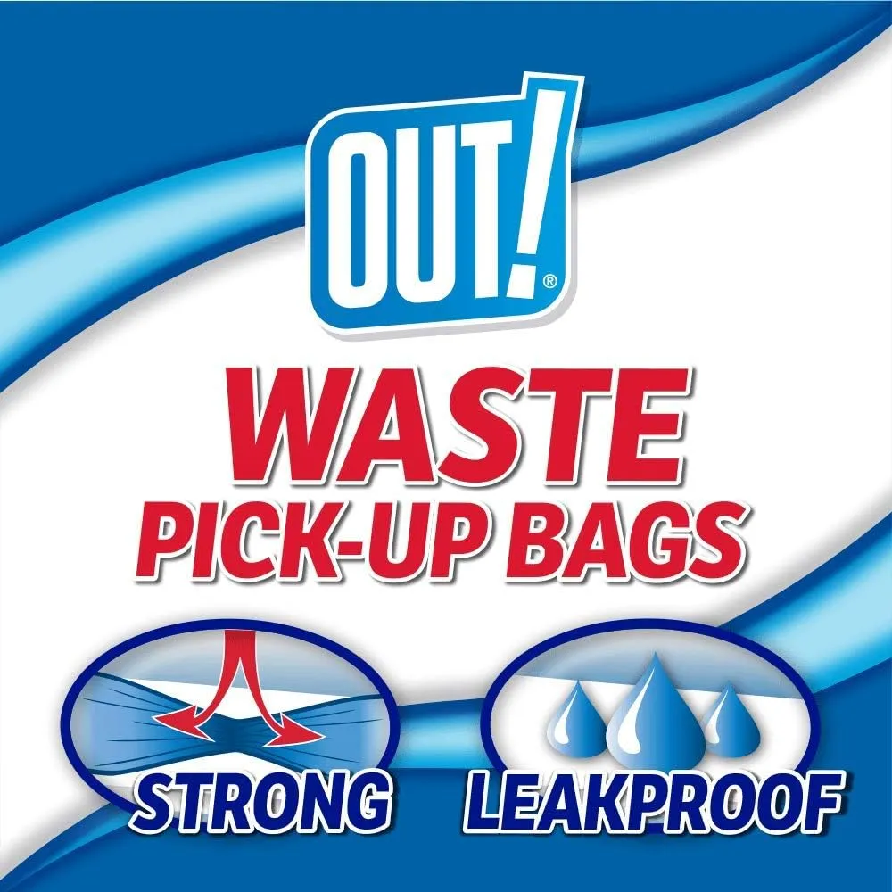 OUT! Dog Waste Bags with Leash Bag Dispenser – Rainbow Colored – Strong, Leak-Proof Poop Bags – Includes Easy Dispensing Box – 750 Count