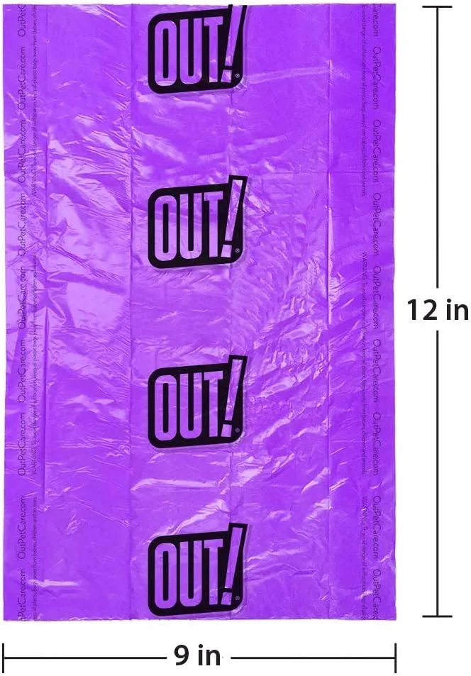 OUT! Dog Waste Bags with Leash Bag Dispenser – Rainbow Colored – Strong, Leak-Proof Poop Bags – Includes Easy Dispensing Box – 750 Count