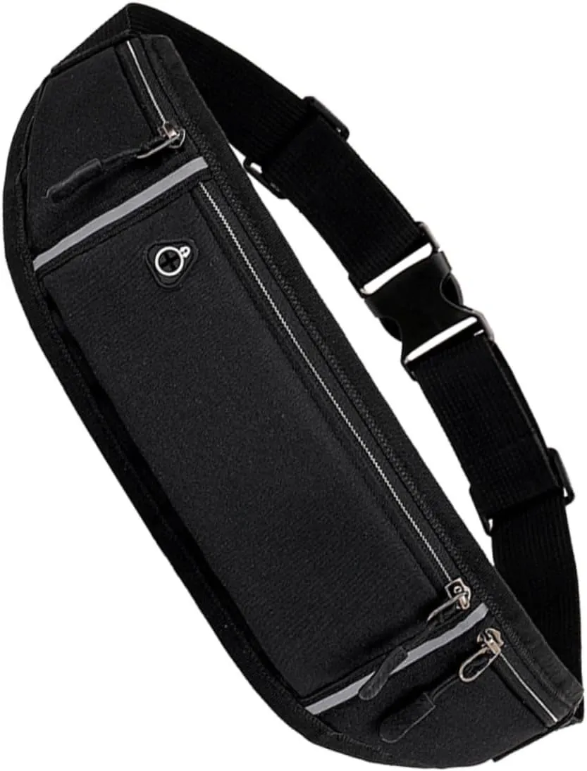 Outdoor Accessory Water-resistant Fanny Pack Compact Phone Bag Earphone Slot Lightweight for Hiking