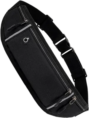 Outdoor Accessory Water-resistant Fanny Pack Compact Phone Bag Earphone Slot Lightweight for Hiking