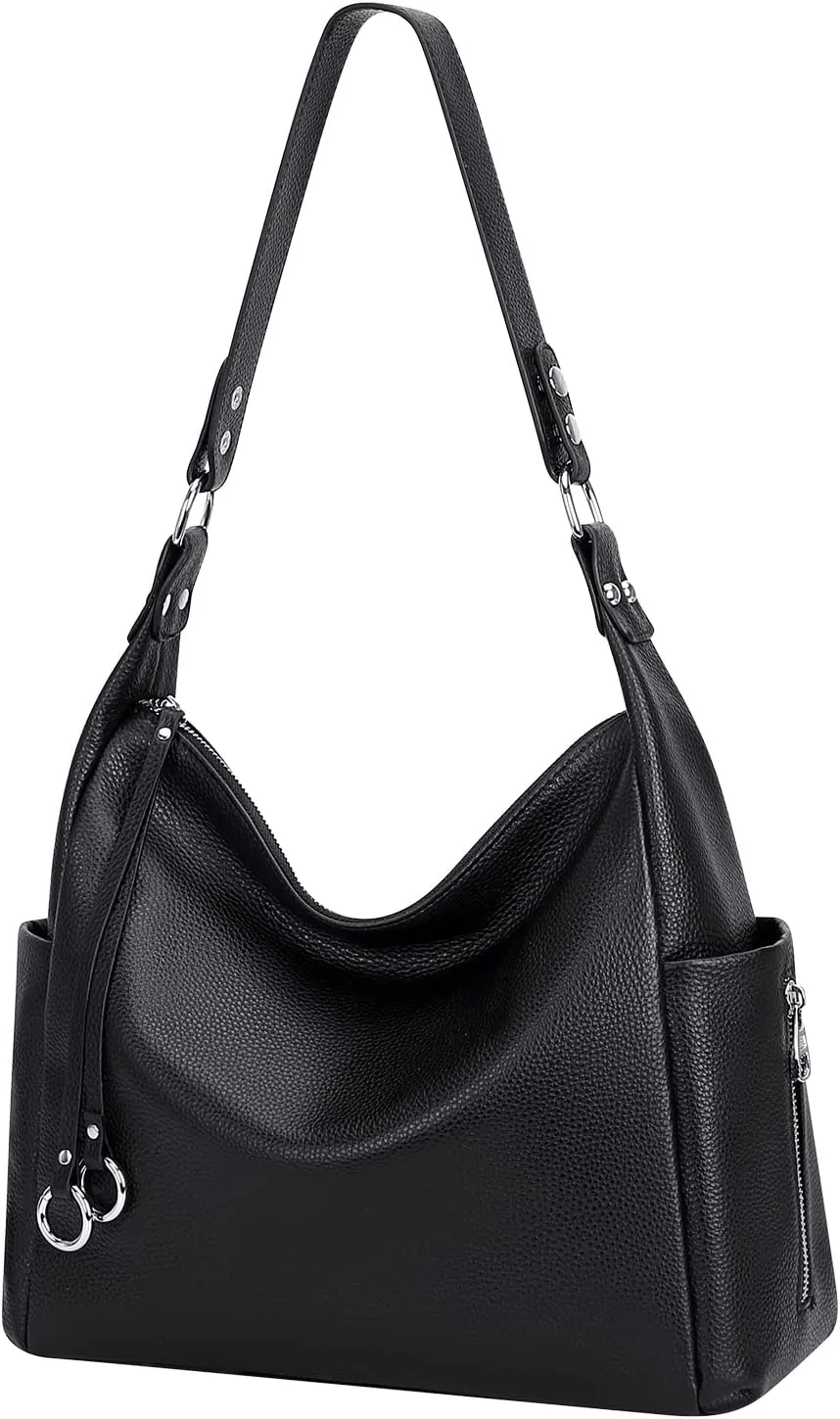Over Earth Genuine Leather Hobo Purses and Handbags for Women Ladies Shoulder Crossbody Purse