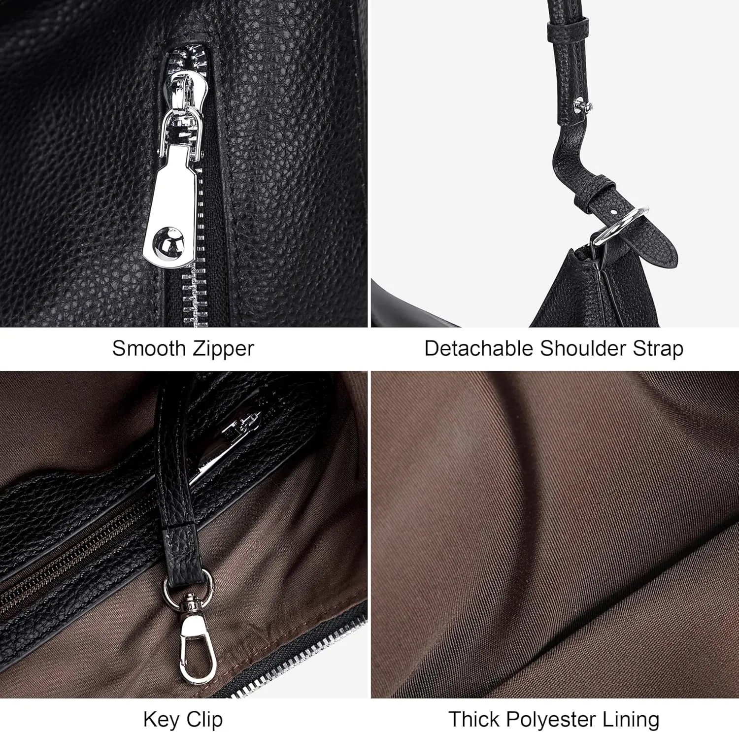 Over Earth Genuine Leather Purses and Handbags for Women Hobo Shoulder Bag Ladies Crossbody Bags Medium
