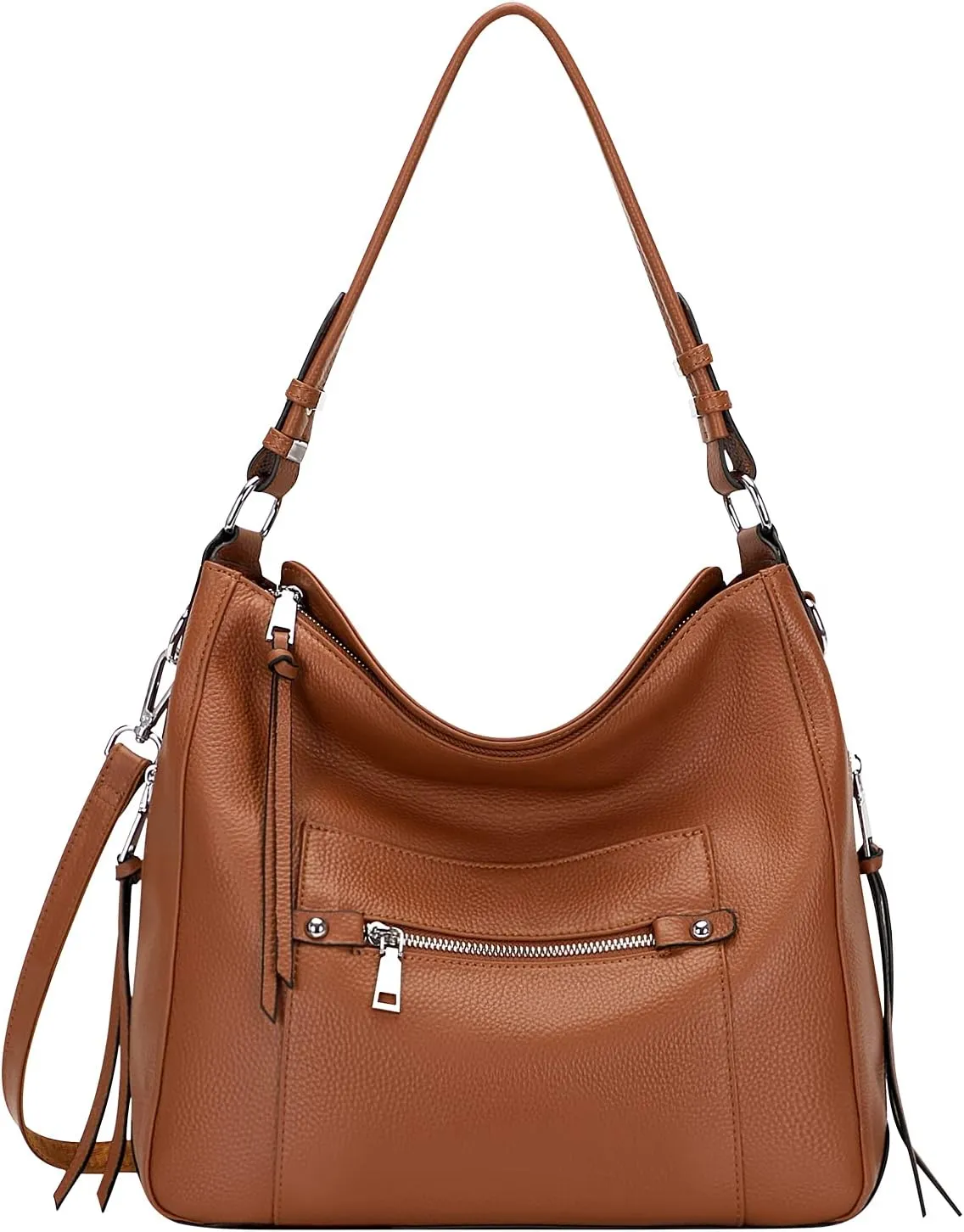Over Earth Hobo Purses and Handbags for Women Genuine Leather Shoulder Bag Crossbody Purse