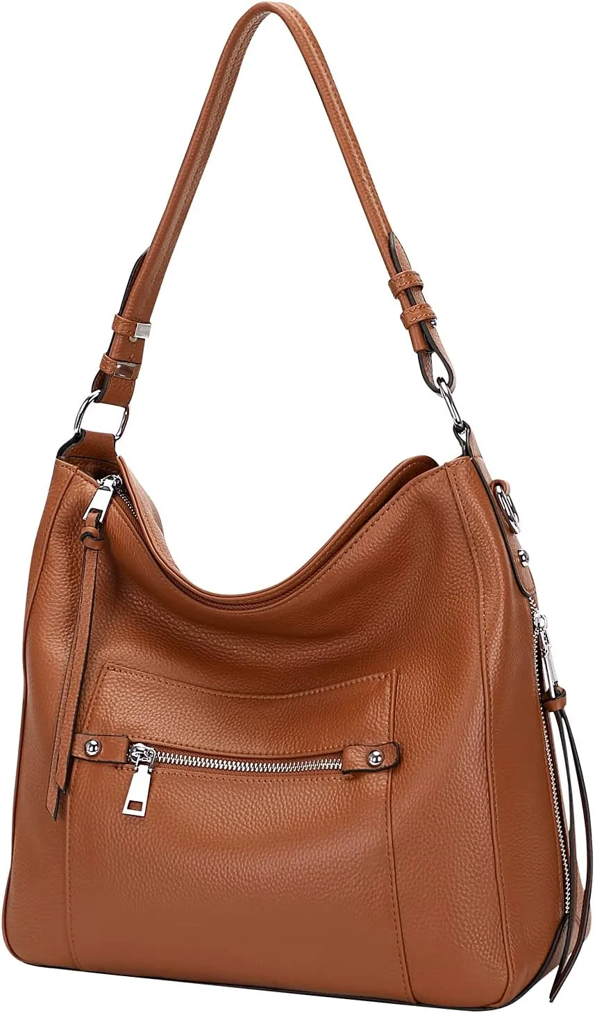 Over Earth Hobo Purses and Handbags for Women Genuine Leather Shoulder Bag Crossbody Purse