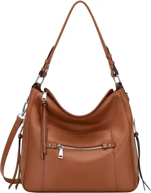 Over Earth Hobo Purses and Handbags for Women Genuine Leather Shoulder Bag Crossbody Purse