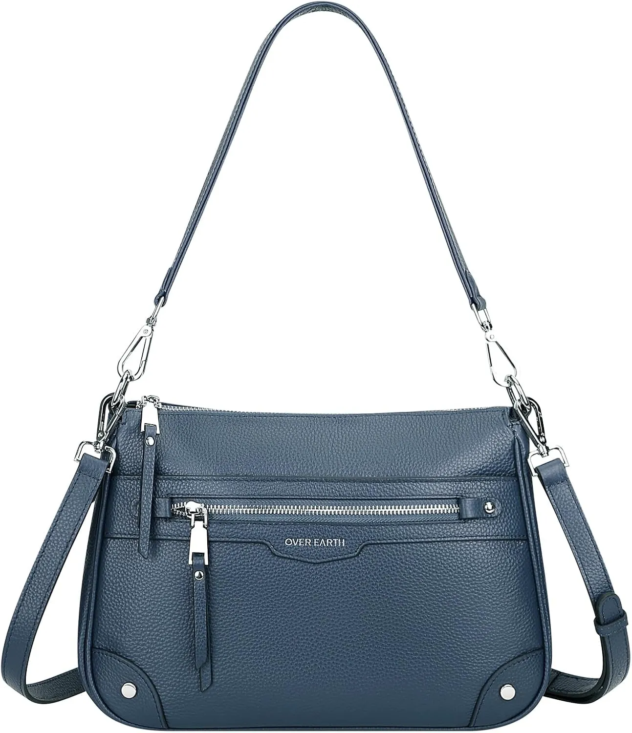Over Earth Leather Crossbody Bags for Women Small Hobo Purses Ladies Shoulder Bag