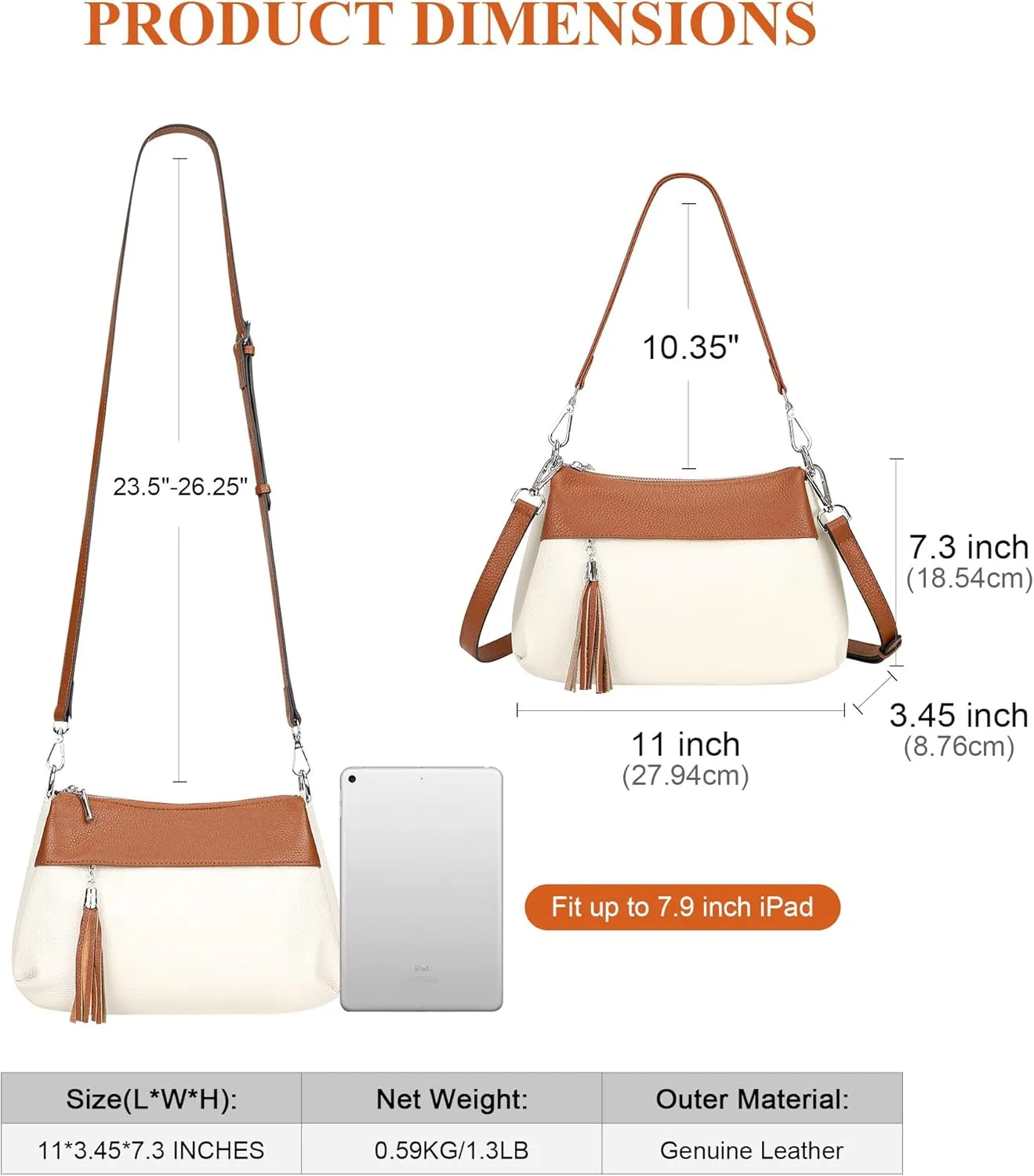 Over Earth Leather Handbags for Women Small Hobo Shoulder Bag Ladies Crossbody Purse