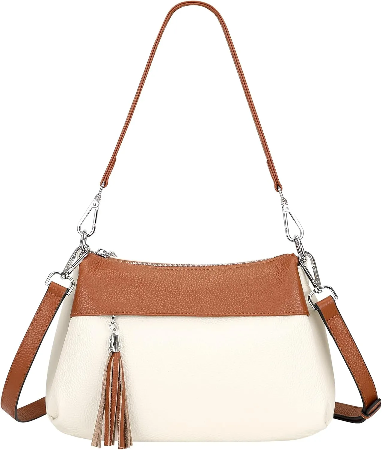Over Earth Leather Handbags for Women Small Hobo Shoulder Bag Ladies Crossbody Purse