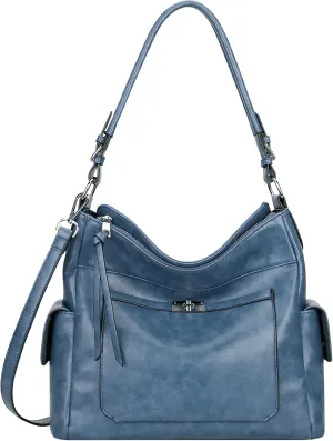 Over Earth Leather Hobo Purses and Handbags for Women Ladies Shoulder Crossbody Purse