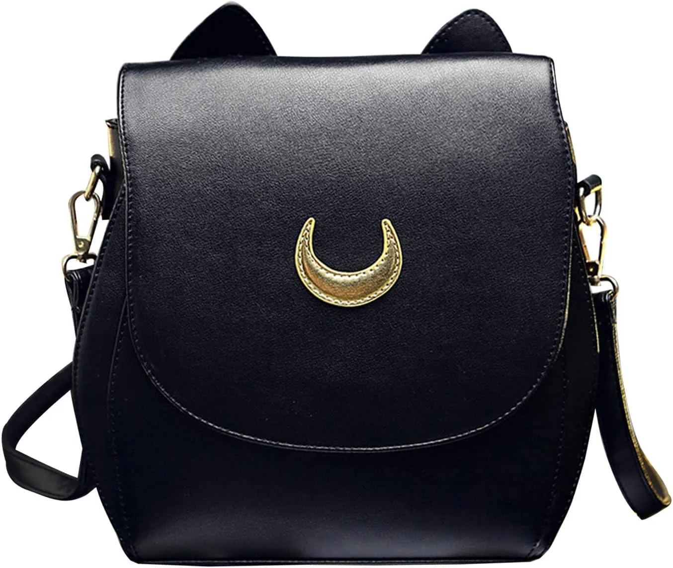Oweisong Women Moon Sailor Purses and Handbags Cute Cat Anime Backpack Fashion Sparkling Satchel Tote Shoulder Bag