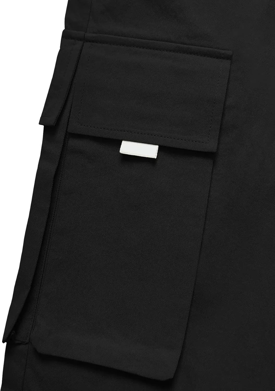 OYOANGLE Men's Casual Drawstring Elastic Waist Flap Pocket Letter Graphic Street Jogger Cargo Pants
