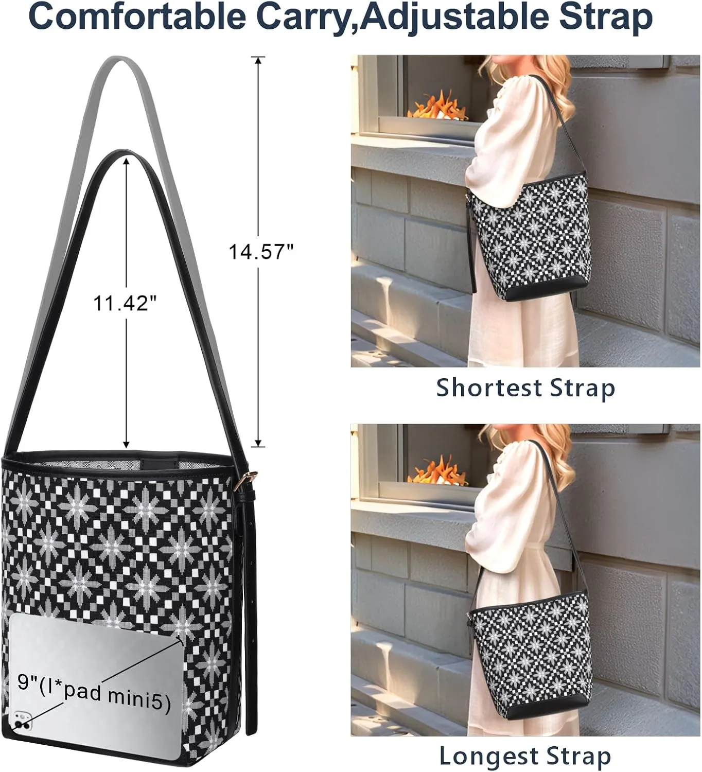 PACKISM Large Hobos Bag for Women - Pattern Boho Bag for Travel Shoulder Bag