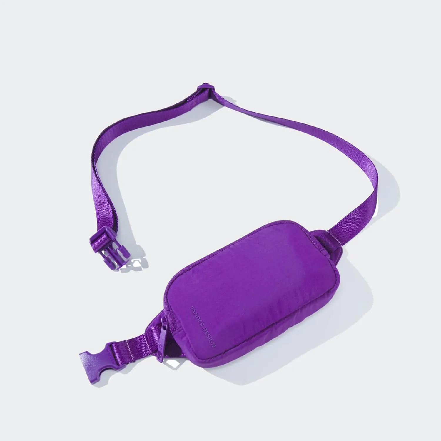Pander Mini Belt Bag – Ultra Compact, Fits 6.7” Phone, Lipstick, Earbuds, Essentials, Small Crossbody Waist Purse, Dark Magenta