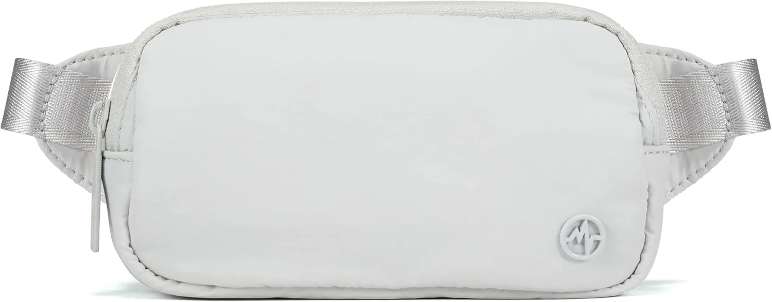 Pander Mini Belt Bag – Ultra Compact, Fits 6.7” Phone, Lipstick, Earbuds, Essentials, Small Crossbody Waist Purse, Pale Grey