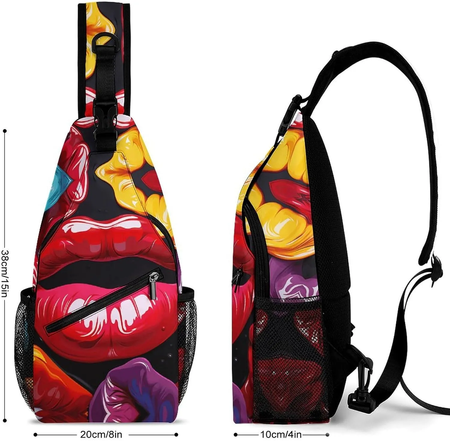 Paris Eiffel Tower Crossbody Bag, Sling Bag, Sling Backpack, Belt Bags for Travel Outdoors Hiking