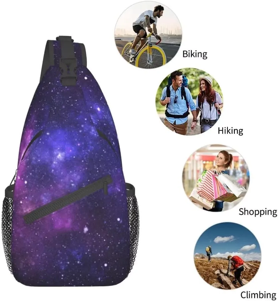 Patterned Sling Bag Crossbody Backpack,Adjustable Chest Bag Casual Shoulder Backpack Travel Hiking Daypack Unisex