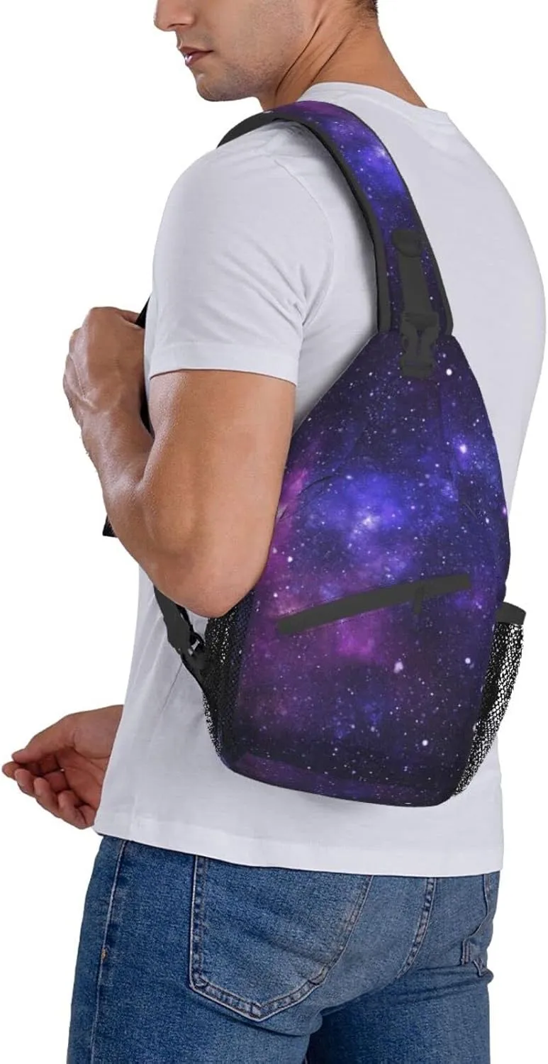 Patterned Sling Bag Crossbody Backpack,Adjustable Chest Bag Casual Shoulder Backpack Travel Hiking Daypack Unisex
