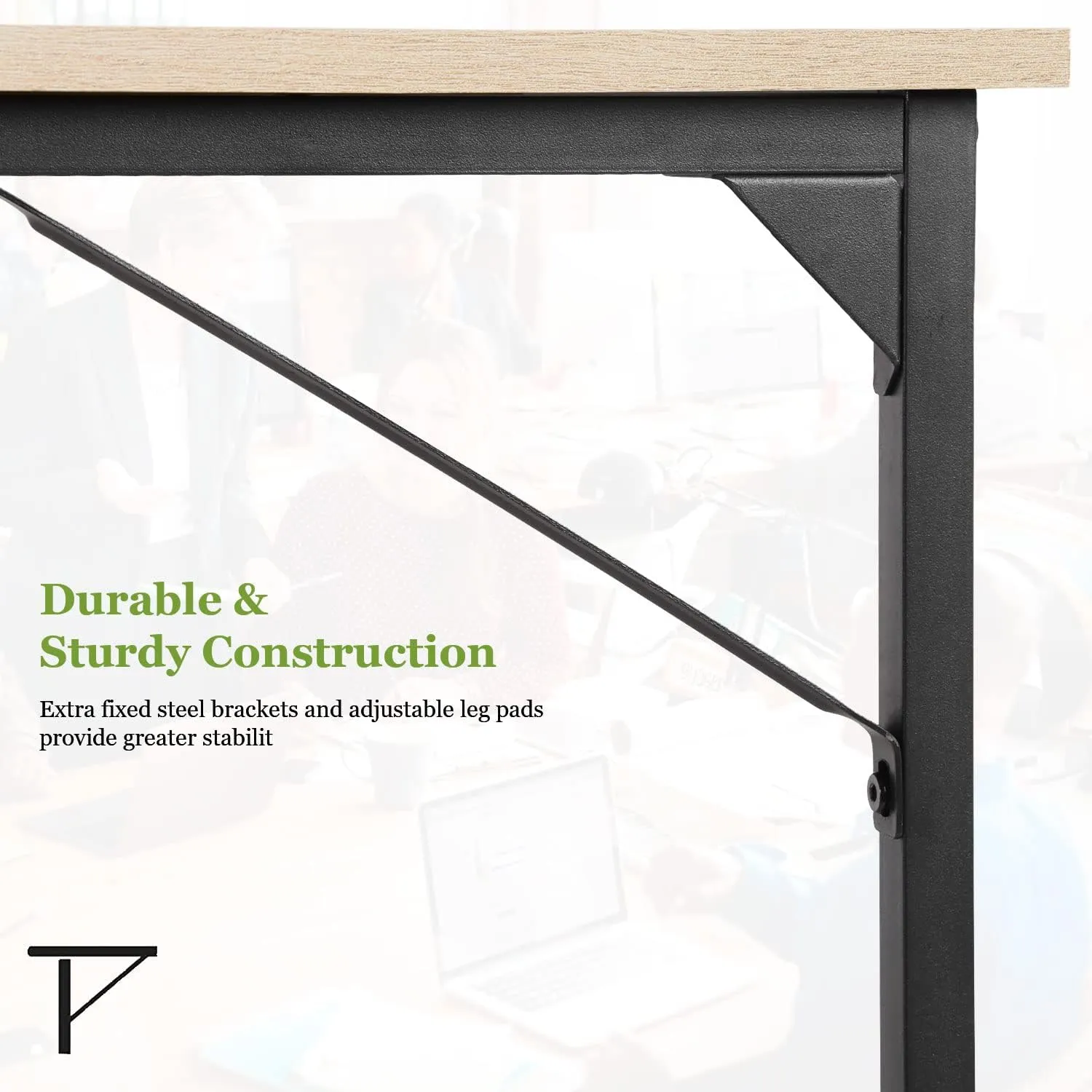 PayLessHere 32/39/47 inch Computer Desk Study Writing Table, Adjustable feet, Modern Furniture for Home Office (1, Nature, 39 inch)