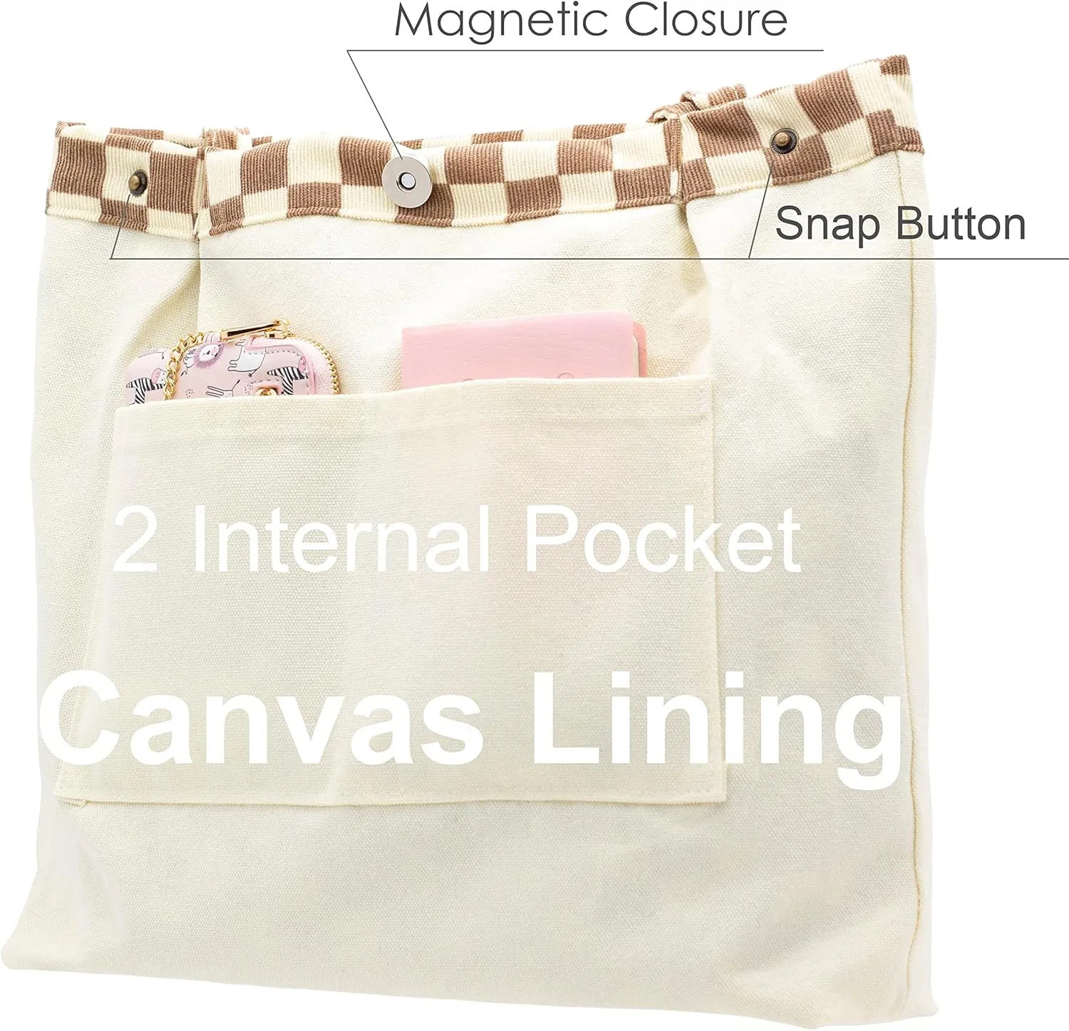 PAZIMIIK Corduroy Tote Bags for Women Travel Reusable Grocery Shopping Shoulder Go-to Everyday Bag for Work