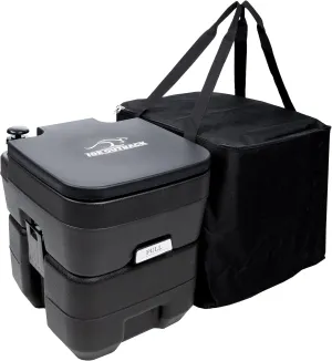 PE Camping Toilet w/Toilet Bags - 2.5 Gallon Fresh Water Camp Potty for up to 50 Clean Flushes - Odorless & Heat Resistant - 5.3 Gallon Waste Tank