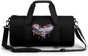 Peace by Jody Steel Cylindrical Gym Duffle Bag Foldable Weekender Bags Lightweight Travel Handbag