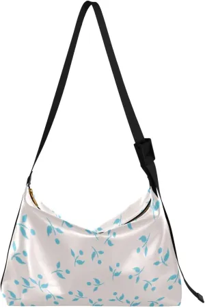 Peach Crushed Flower Pattern Adults Crossbody Sling Bag Fall Womens Shoulder Bags Sling Bag