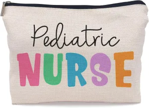 Pediatric Nurse Colorful Makeup Bag, Practitioner Gifts Cosmetic Bag for Women, Appreciation Gifts
