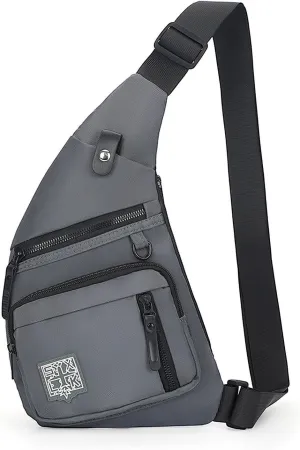 Peicees Small Sling Bag For Men Women Crossbody Man Purse Anti Theft Chest Bag For Travel Lightweight Shoulder Bag