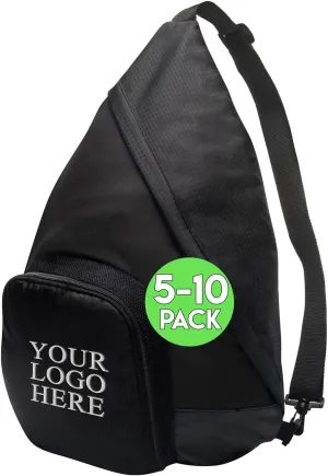 Personalized Custom Crossbody Sling Backpack for Women & Men - Add Your Embroidered Name Monogram Logo