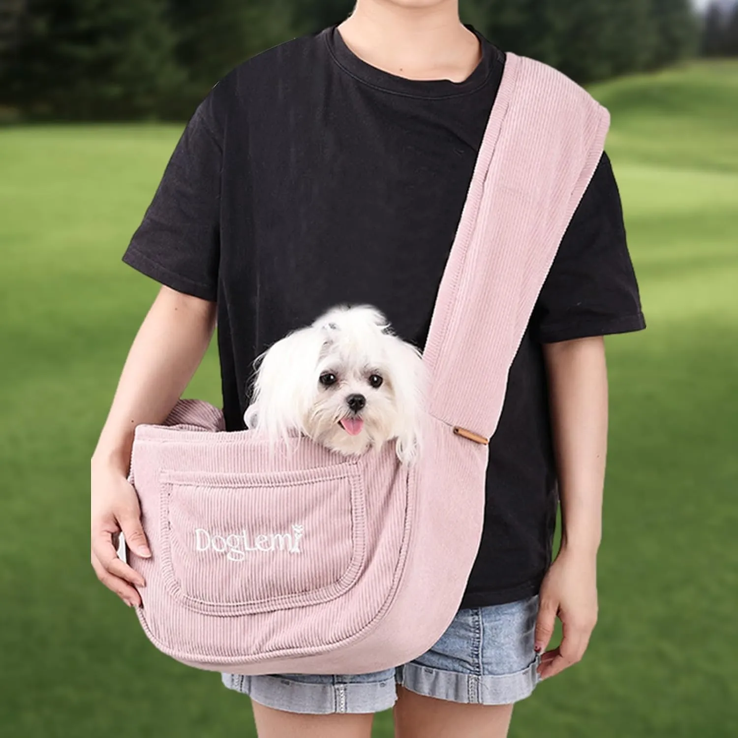 Pet Carrier Bag Small Dog Small Dog Puppy Cat Carrying Bag Purse Pouch - for Pooch Doggy Doggie Yorkie Chihuahua Baby (Pink)