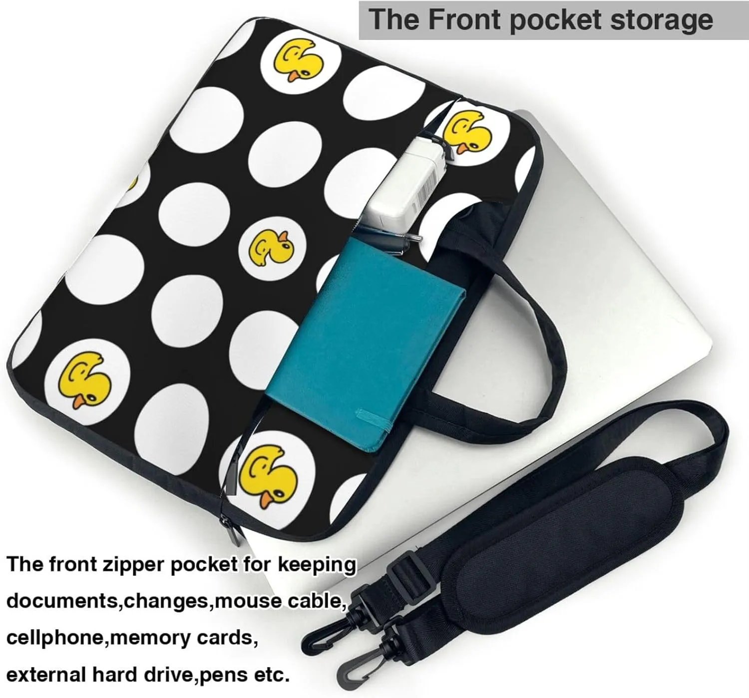 Pet French Bulldog Laptop Bag Classic Slim Briefcase Messenger Bag, Spacious, Ergonomic