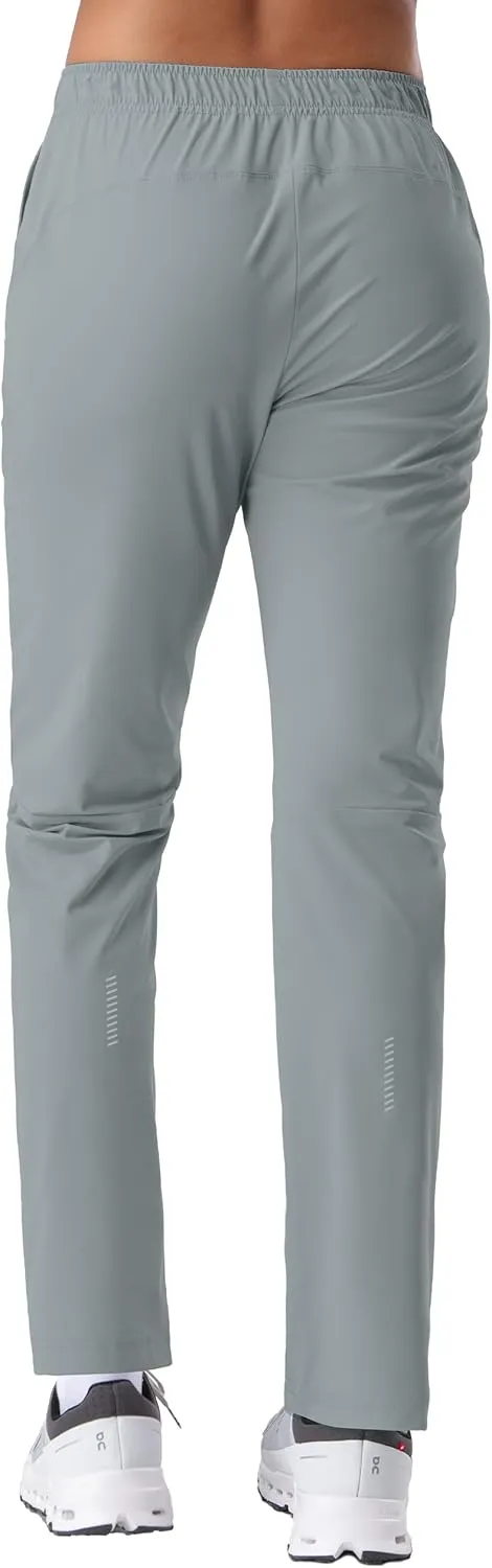 Pioneer Camp Women's Hiking Pants UPF 50  Elastic Waist Drawstring Ultra-Stretch Lightweight Outdoor Cargo Pants for Travel