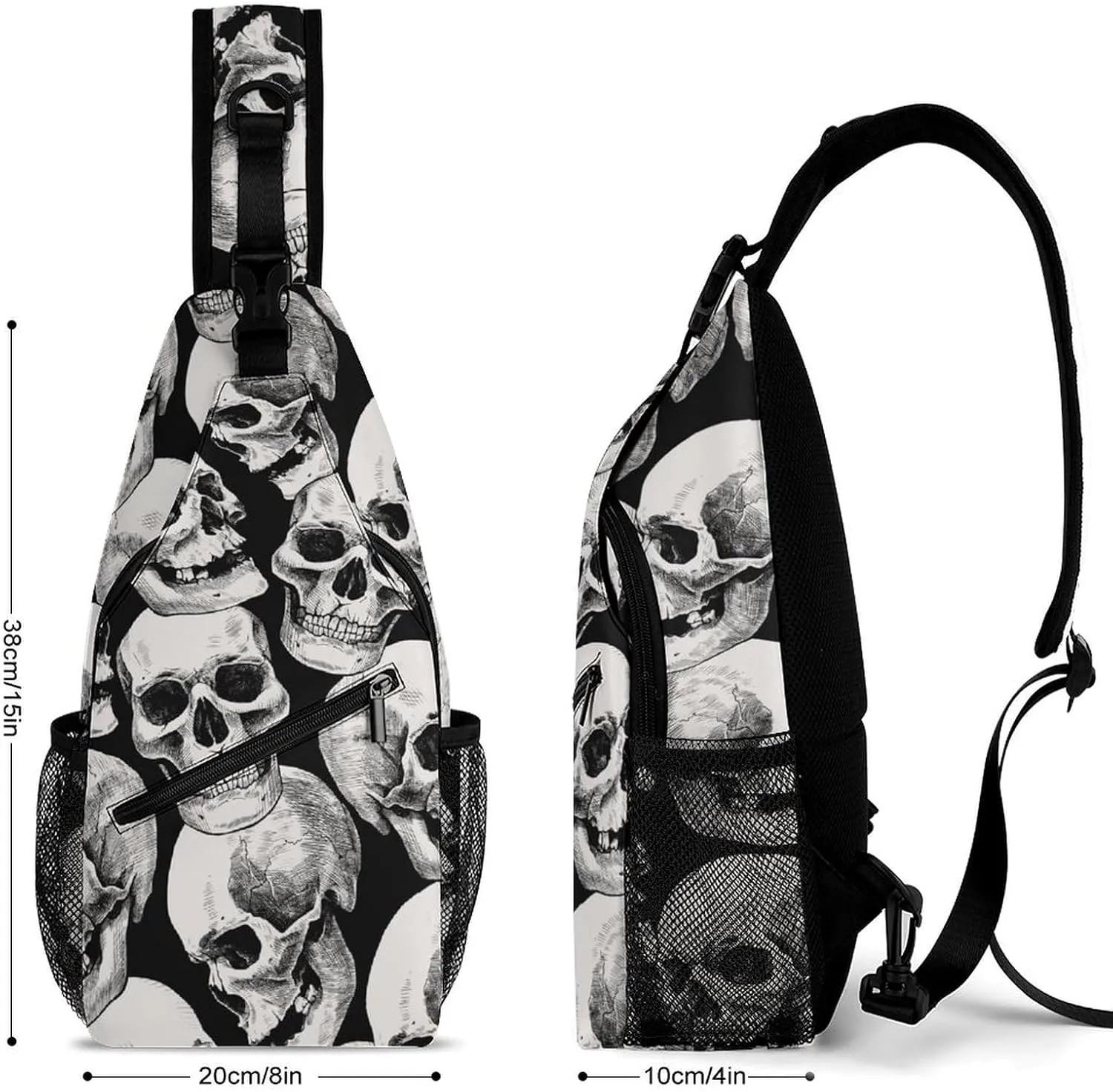Pirate Skulls Versatile And Convenient Multipurpose Crossbody Bag - Perfect for Travel And Hiking