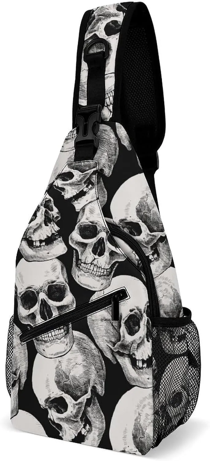 Pirate Skulls Versatile And Convenient Multipurpose Crossbody Bag - Perfect for Travel And Hiking