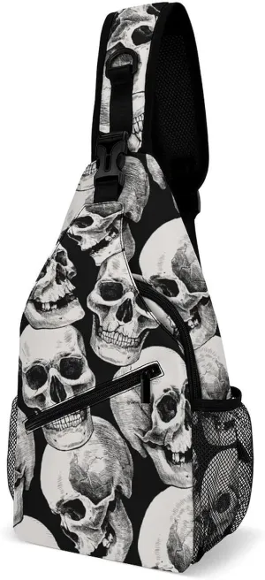 Pirate Skulls Versatile And Convenient Multipurpose Crossbody Bag - Perfect for Travel And Hiking
