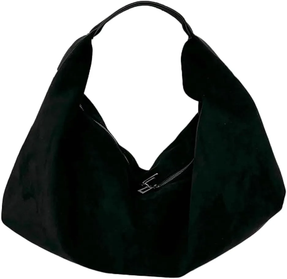 Pocadri Suede Tote Bags for Women Vegan Leather Handbag Work Slouchy Bag Shoulder Hobo Purse Tote Handbag